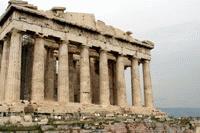 The Pantheon stands tall atop the Acropolis in Athens